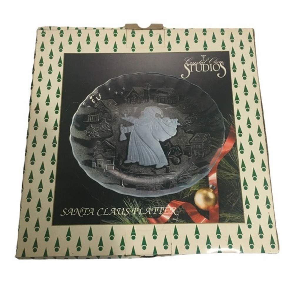 Crystal Clear Studios Santa Claus Platter